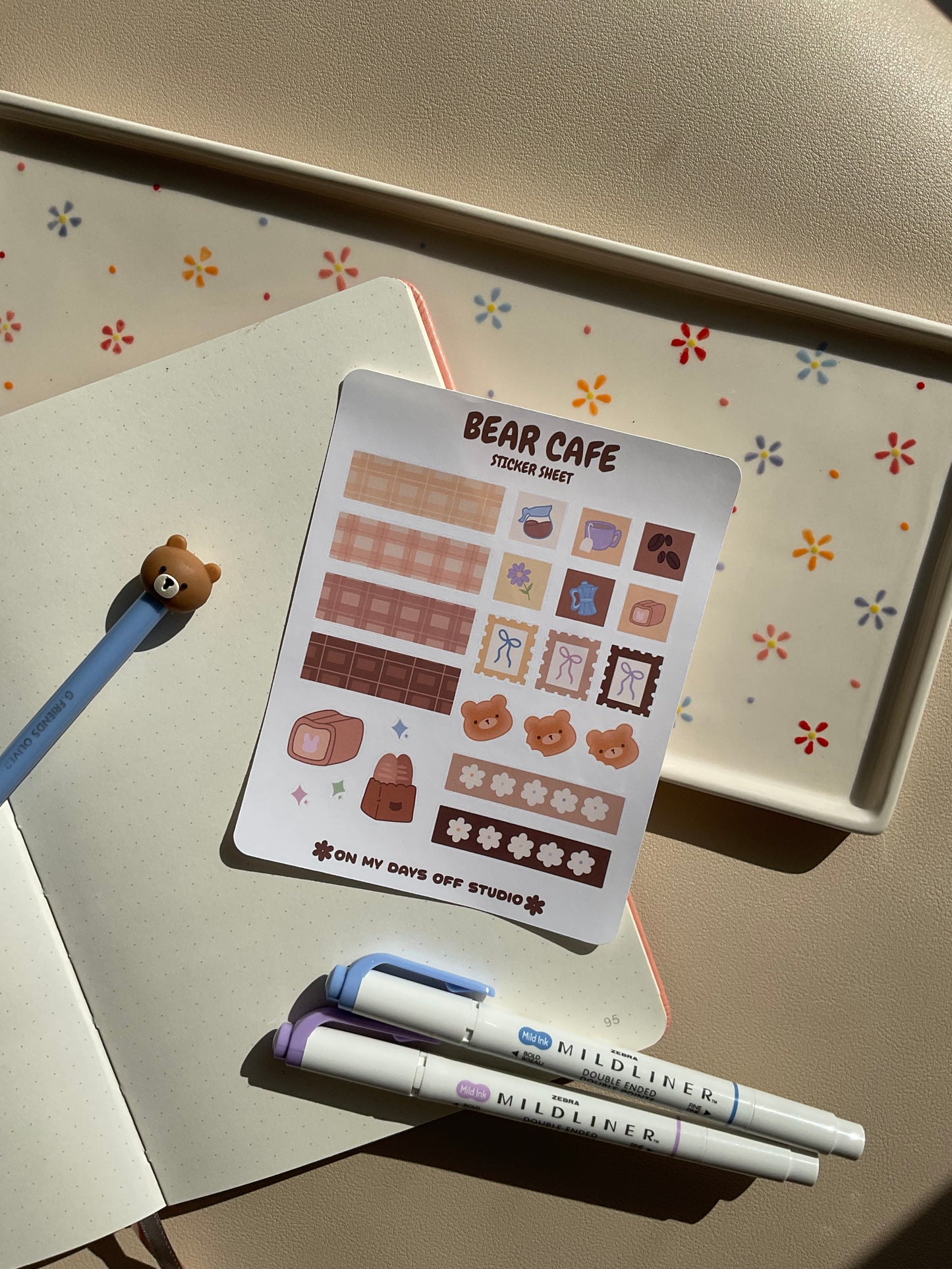 This sticker sheet has decor stickers to help bring color and life.