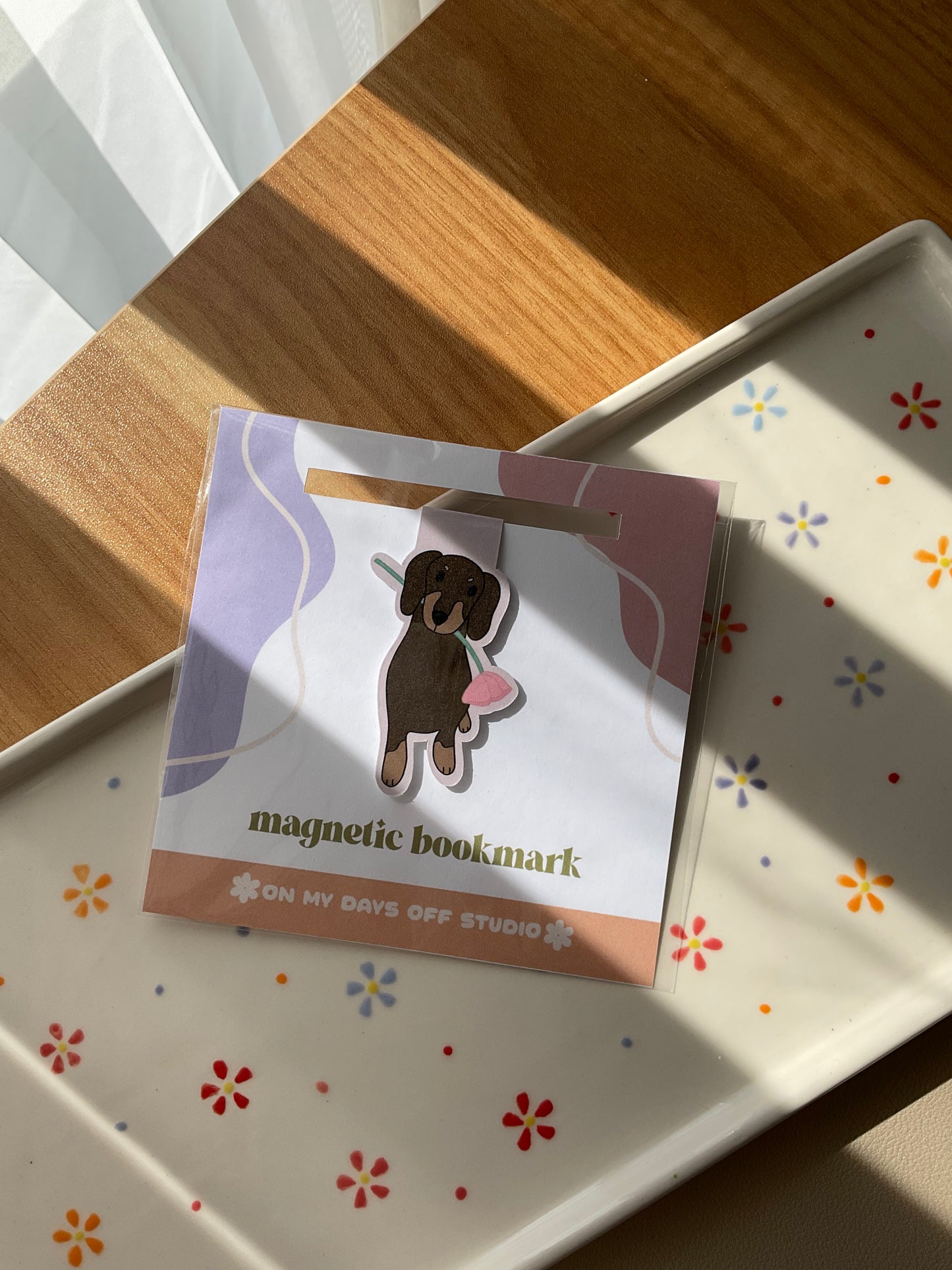 Dachshund magnetic bookmark