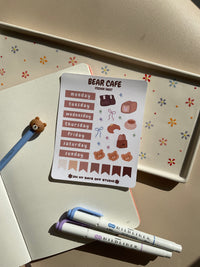 This sticker sheet has stickers for each day of the week and some additional decor stickers to help set up sections for your journal page.