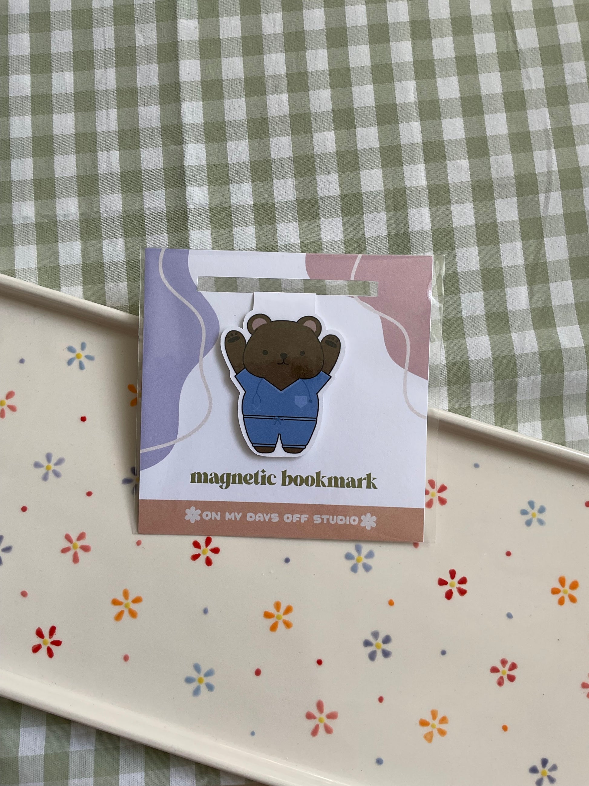 Nurse Bear magnetic bookmark