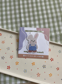 Farmer bunny magnetic bookmark