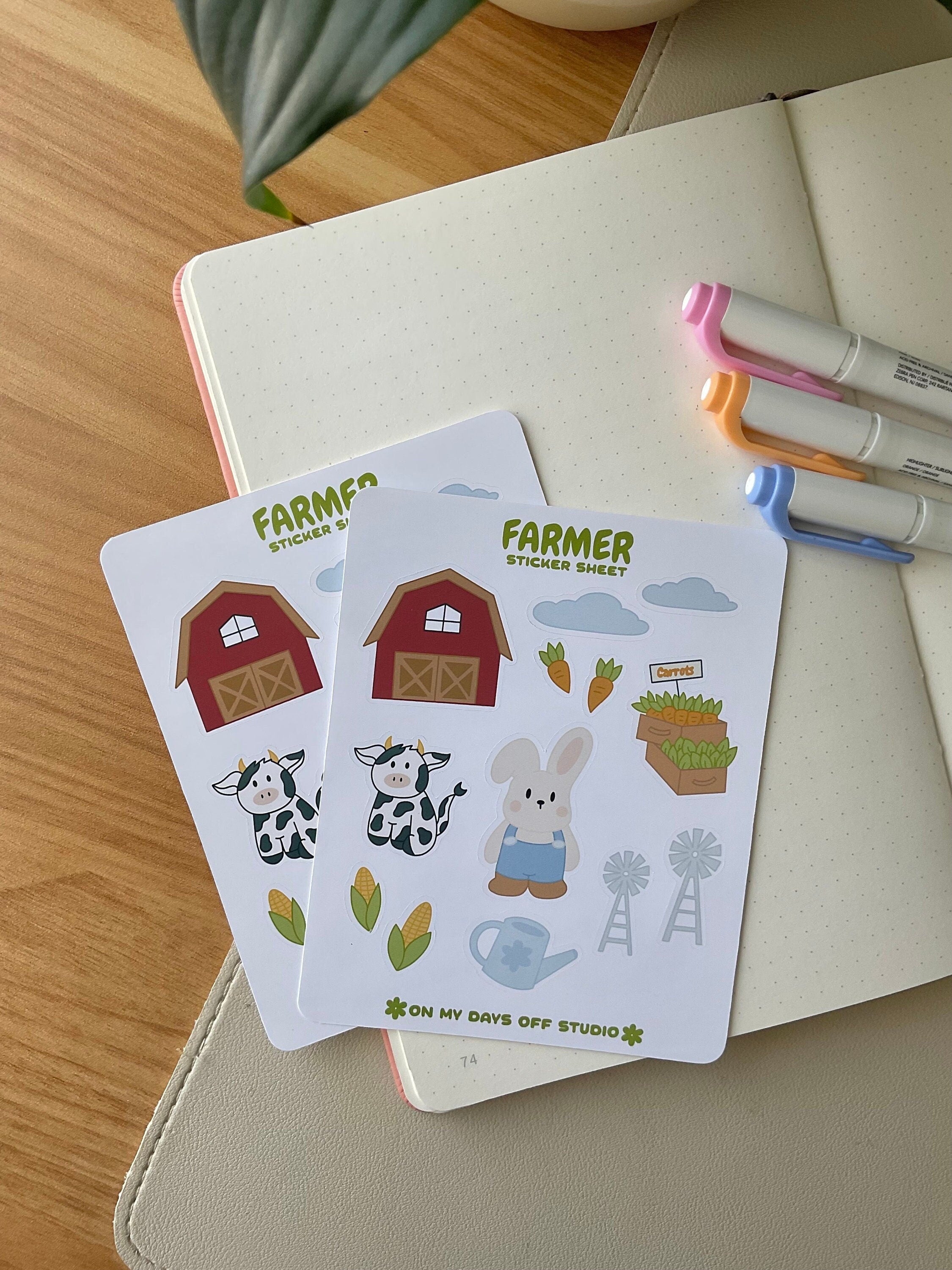 Farmer Sticker Sheet – OMDO STUDIO