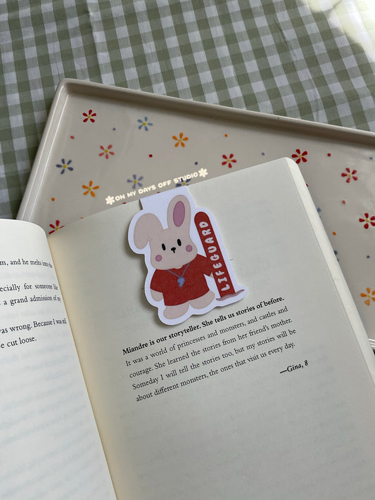 Lifegaurd Bunny magnetic bookmark
