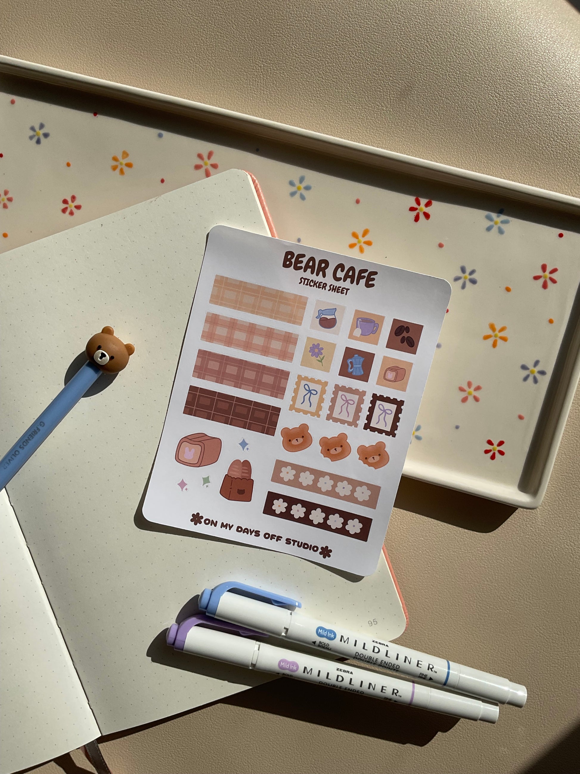 This sticker sheet has decor stickers to help bring color and life.