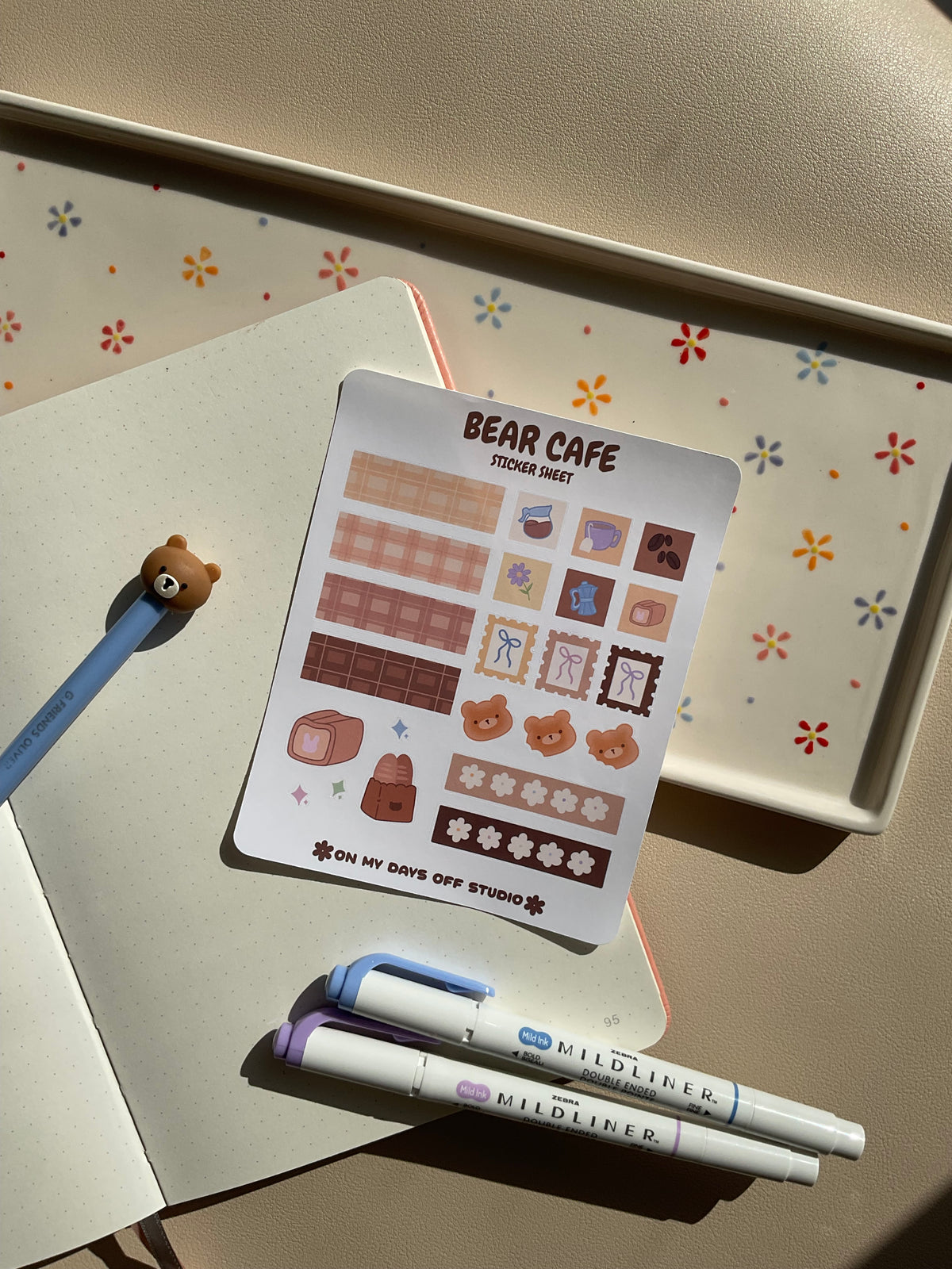 This sticker sheet has decor stickers to help bring color and life.