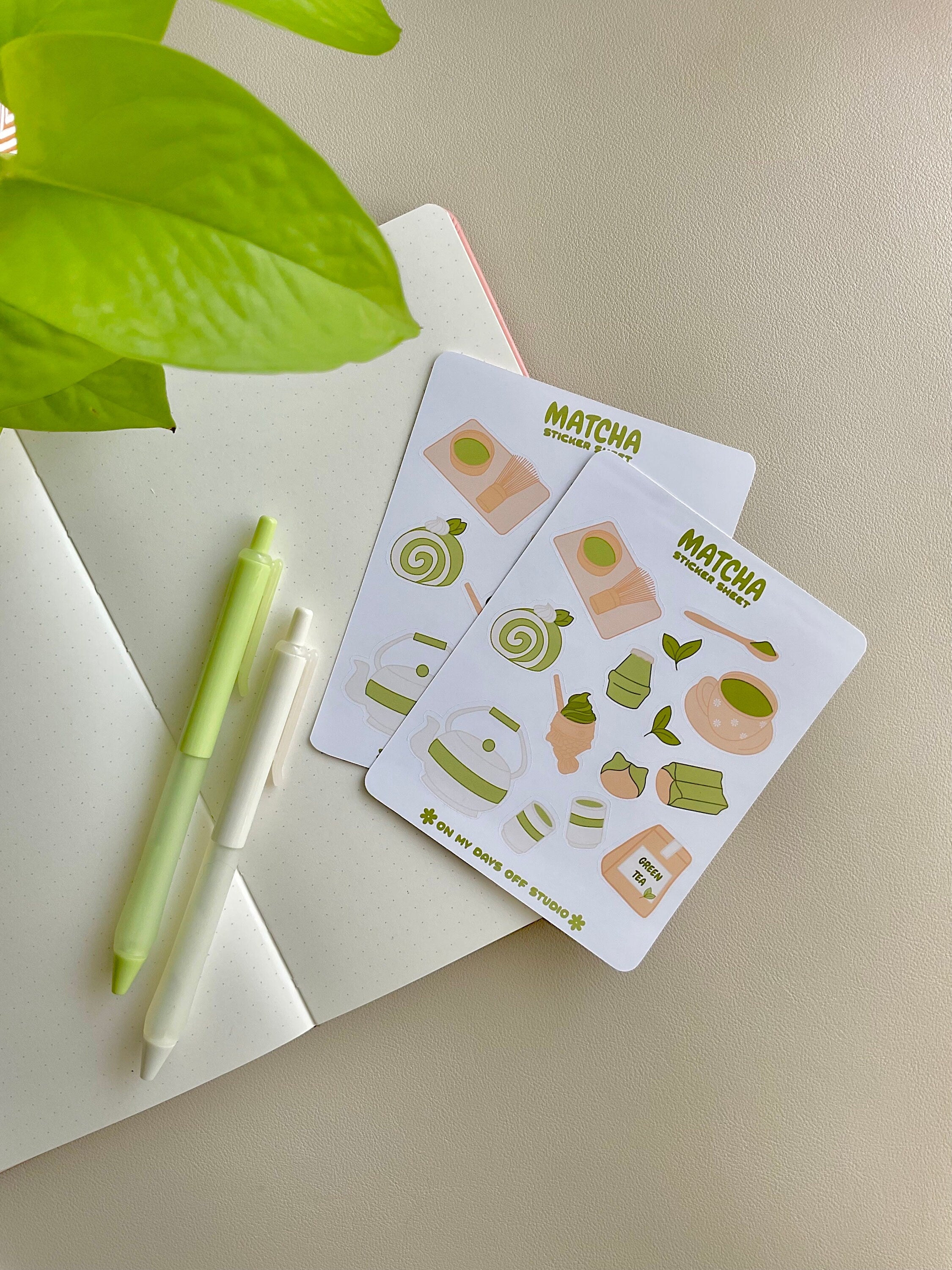 Matcha Sticker Sheet – OMDO STUDIO