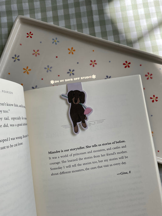 Dachshund magnetic bookmark
