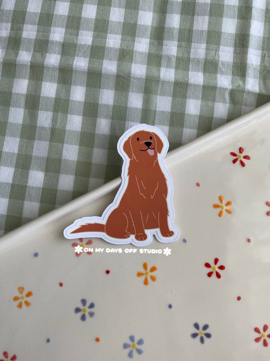 Vinyl sticker of a brown labrador retreiever 