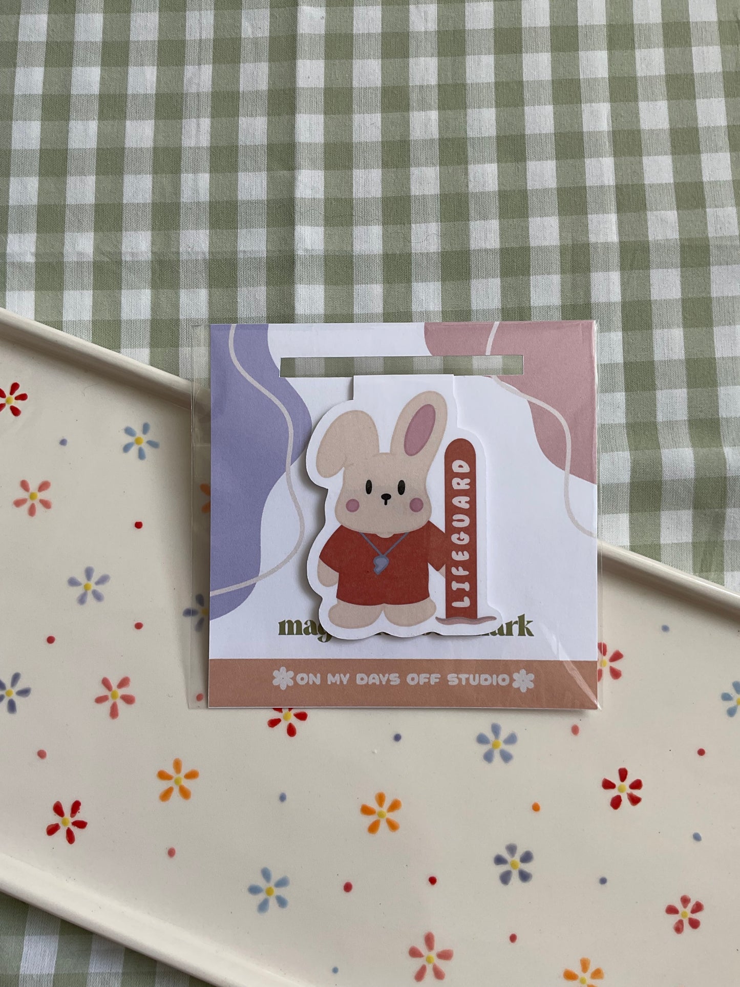 Lifegaurd Bunny magnetic bookmark