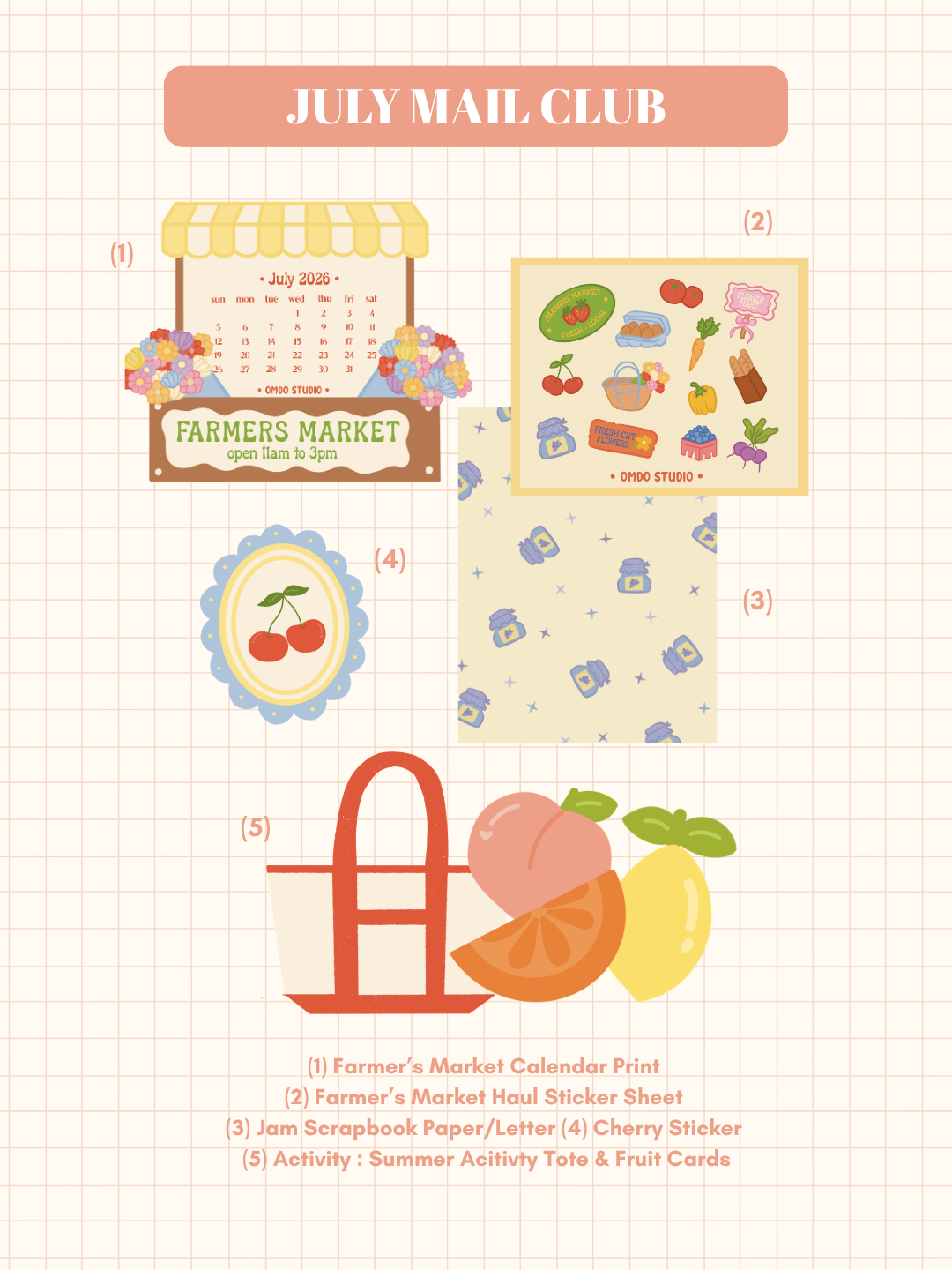 OMDO Monthly Mail Club July – OMDO STUDIO