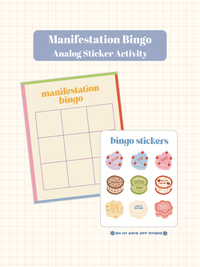 Manifestation Bingo - Analog Sticker Activity
