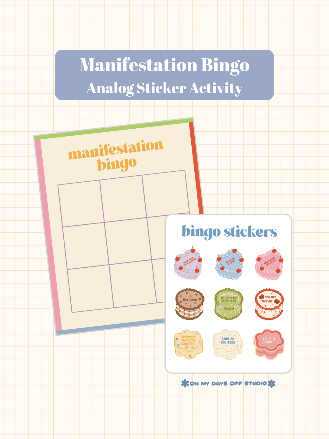 Manifestation Bingo - Analog Sticker Activity