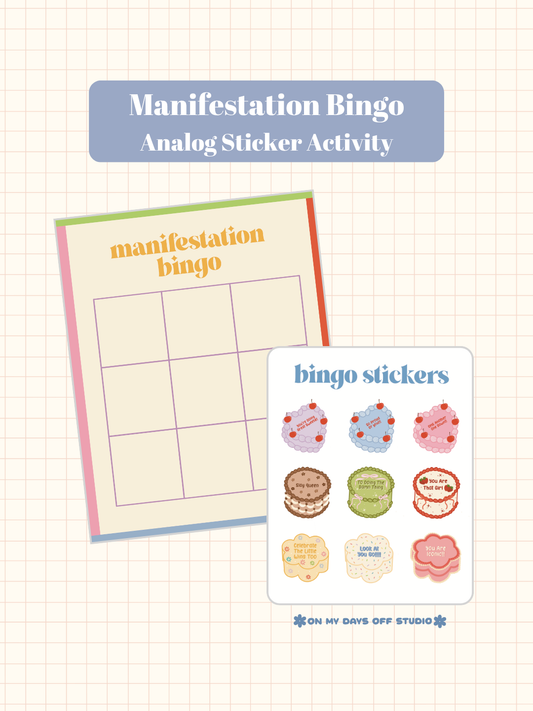 Manifestation Bingo - Analog Sticker Activity