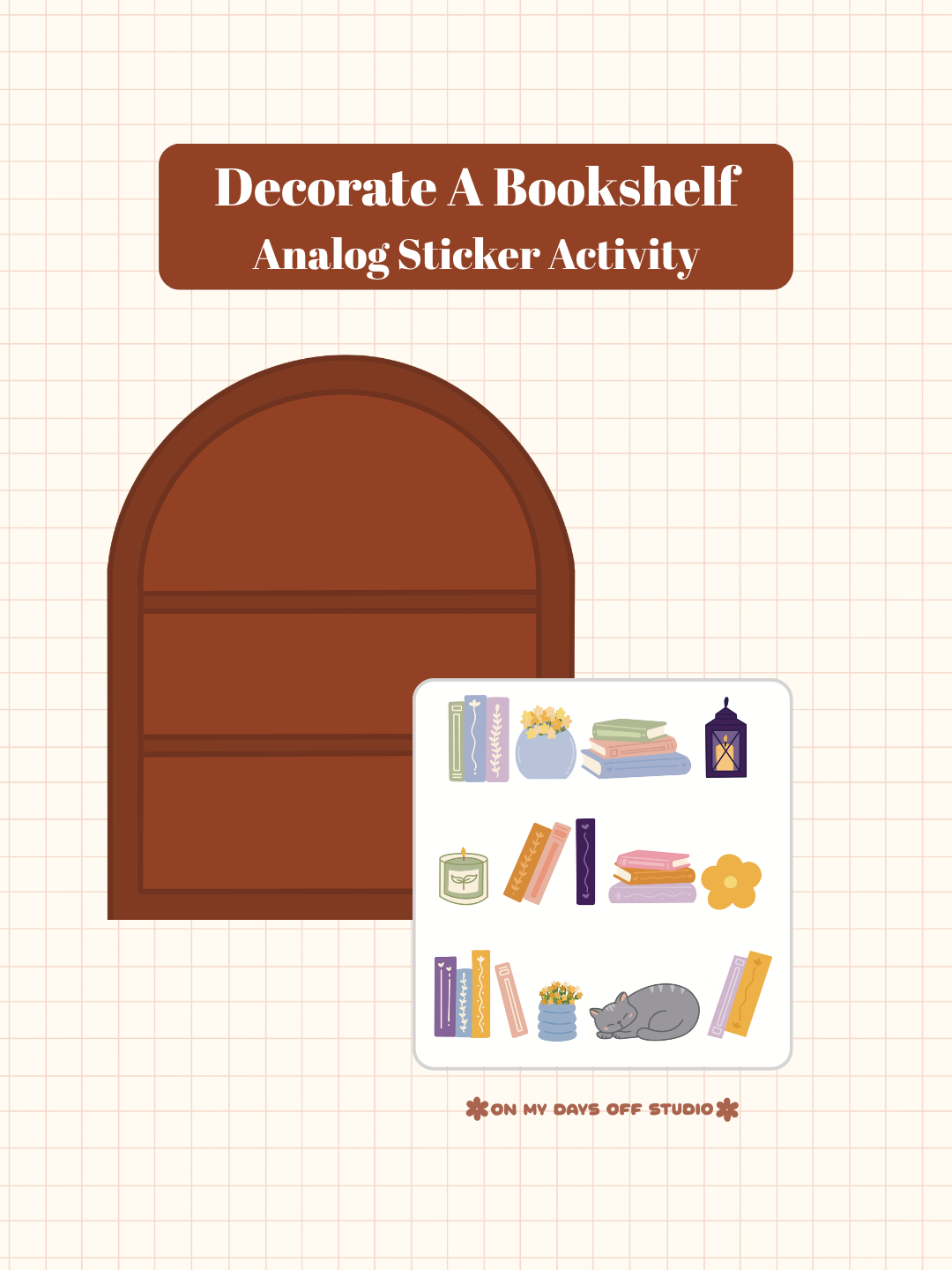 Decorate A Bookshelf - Analog Sticker Activity