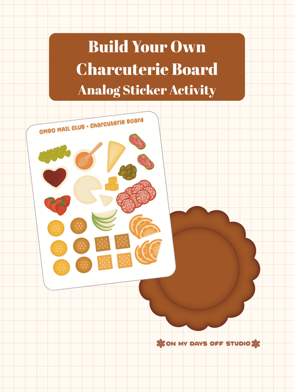Build Your Own Charcuterie Board - Analog Sticker Activity
