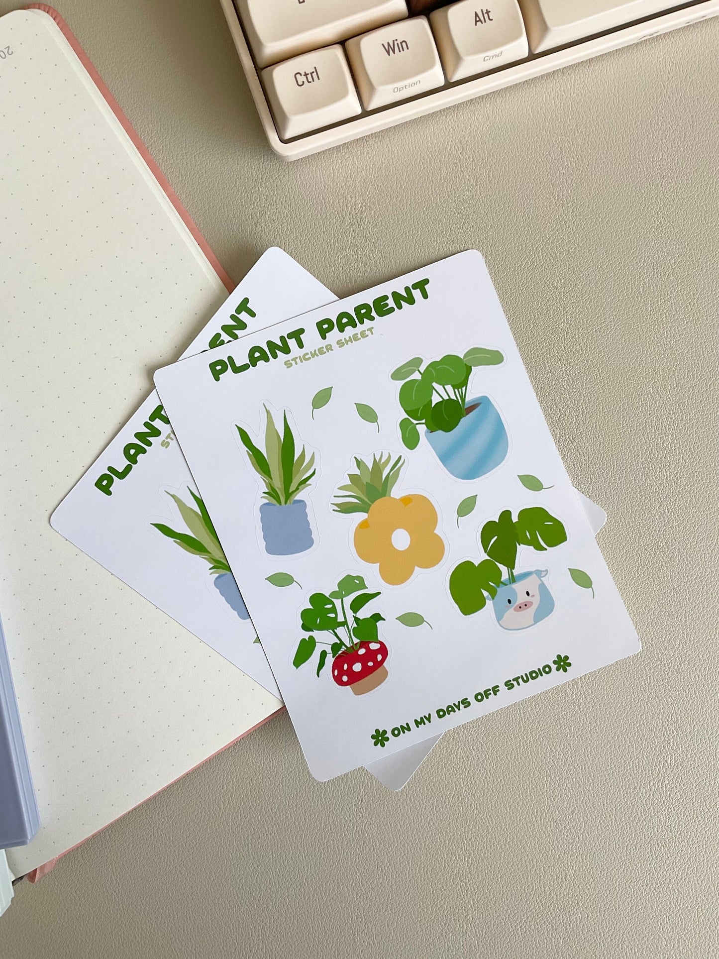 Cute plant sticker sheet for your bullet journals and planners. This cute sticker sheet is perfect for plant lovers! It comes with 5 different original plant illustrations.