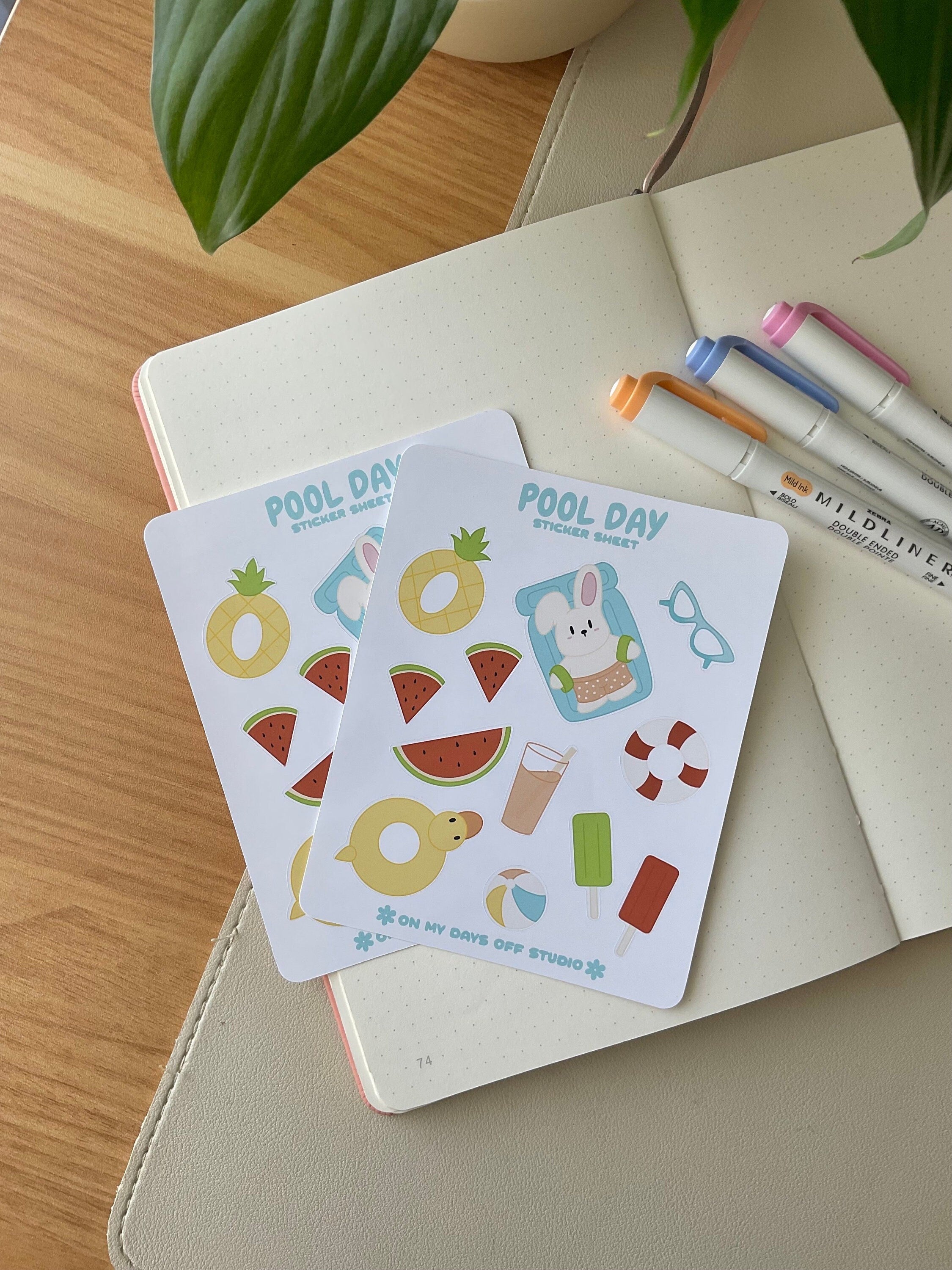 Pool Day Sticker Sheet – OMDO STUDIO